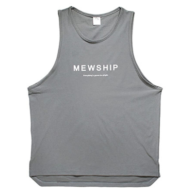 Mewship50 タンクトップ【MEWSHIP LOGO】D.Gray/White