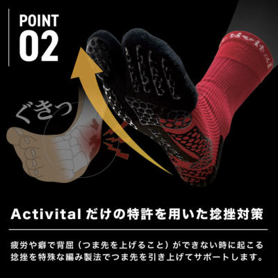 アクティバイタル 足袋型ソックス Activital PRO│アメフト用品専門店