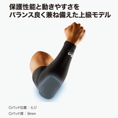 マクダビッド HEX パワーアームスリーブ M6500 ブラック│アメフト用品