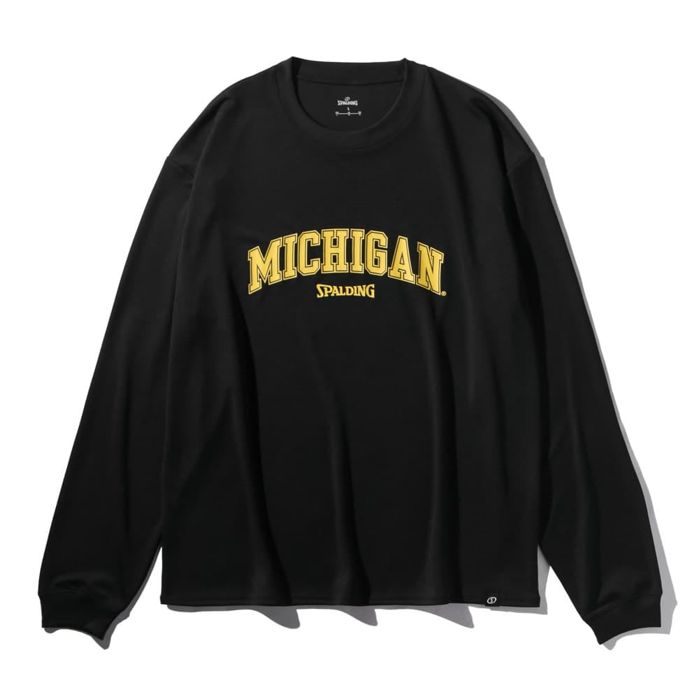 スポルディング NCAA ロングスリーブTシャツ ミシガン アーチロゴ
